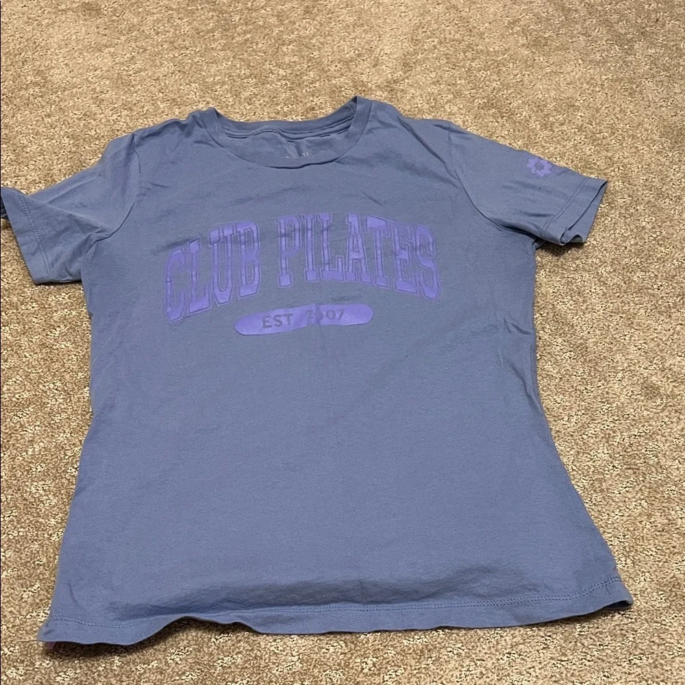 Club Pilates Women's Blue Short Sleeve Tee - Picture 1 of 4